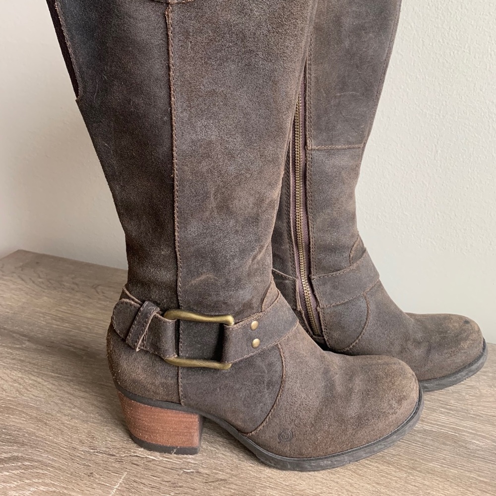 Born Loreza knee-high boots brwn sz 9.5